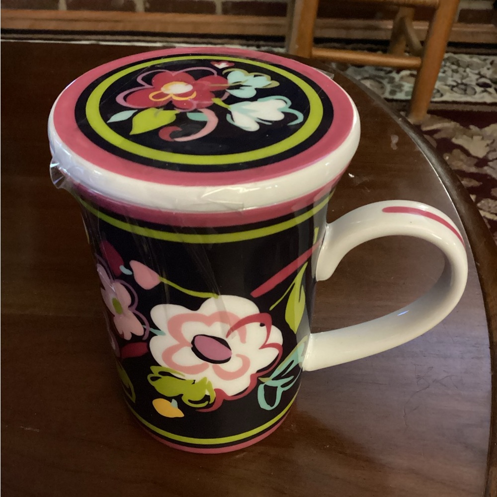 Vera Bradley Dark Blue Floral Mug